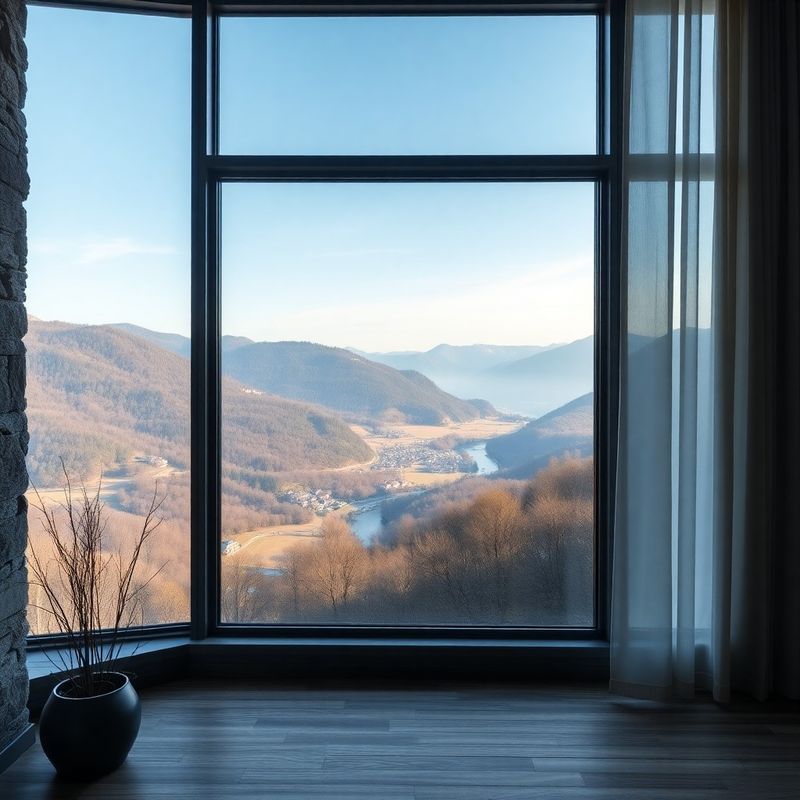 Pogled skozi okno na gorenjsko dolino